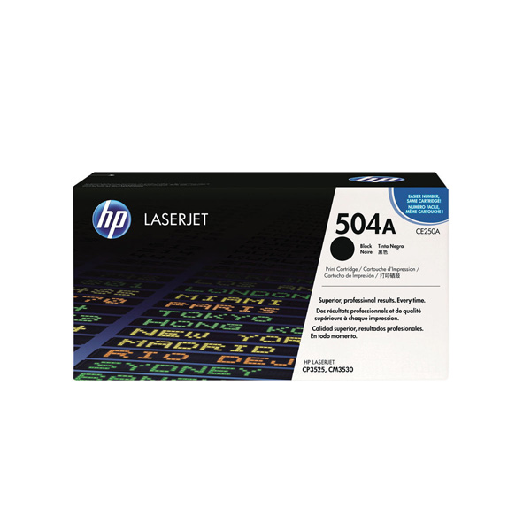 HP 504A Black Toner Cartridge (CE250A)
