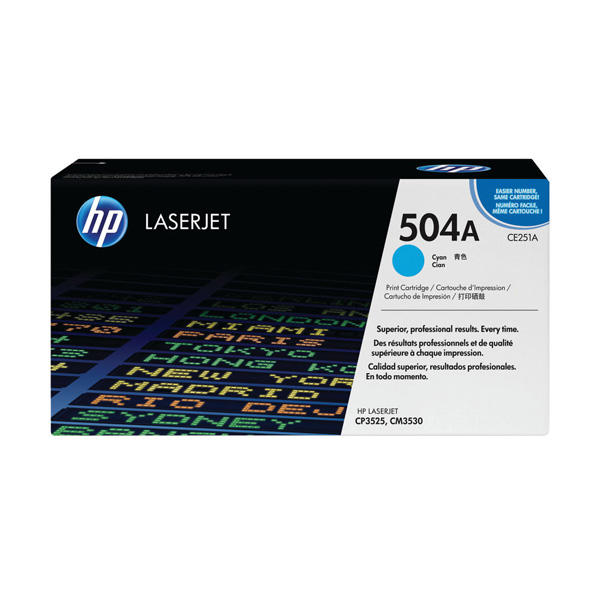 HP 504A Cyan Toner Cartridge (CE251A)