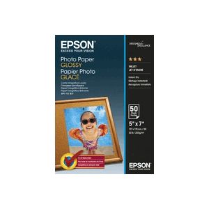 Epson (13 x 18 cm) Glossy Photo Paper 200g/m2 (50 Sheets) White