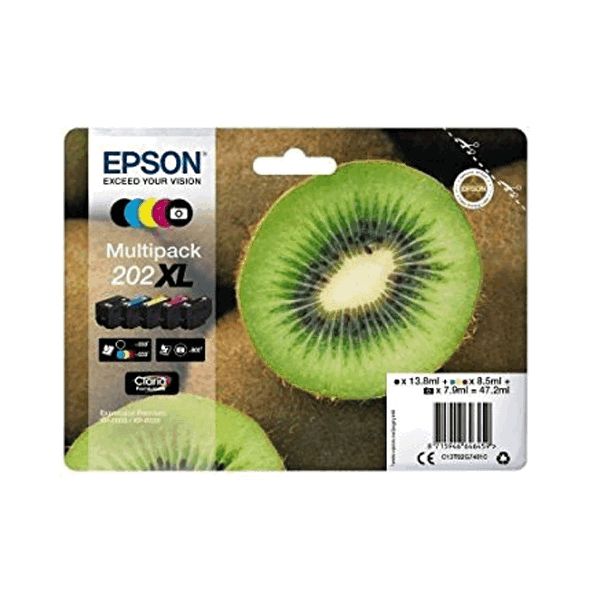 Epson 202XL High Capacity 5 Colour Ink Cartridge Multipack 