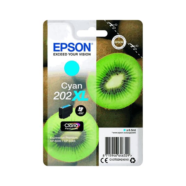 Epson 202XL High Capacity Cyan Ink Cartridge