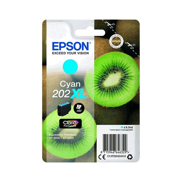 Epson 202XL High Capacity Cyan Ink Cartridge 