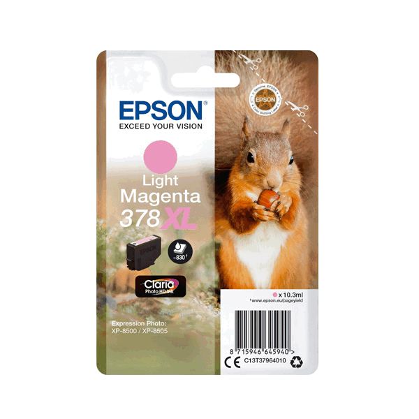 Epson 378XL High Capacity Light Magenta Ink Cartridge 