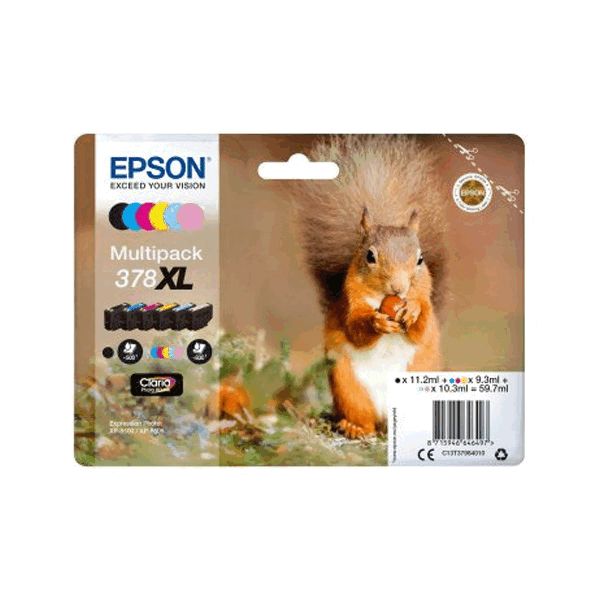 Epson 378XL High Capacity 6 Colour Ink Cartridge Multipack 