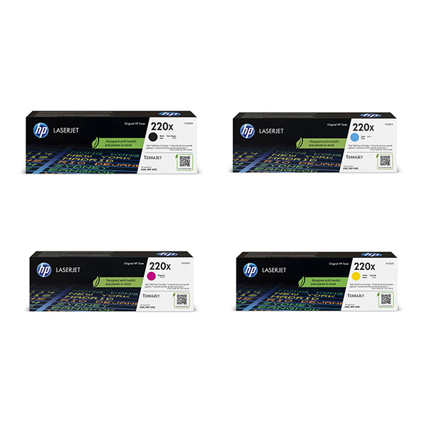 HP 220X High Capacity Toner Cartridge (B/C/M/Y)