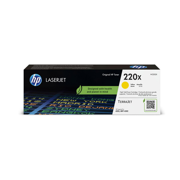 HP 220X High Capacity Yellow Toner Cartridge