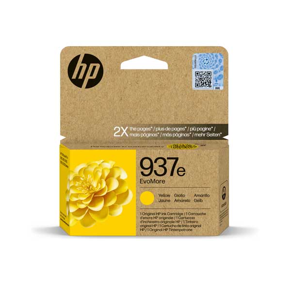 HP 937e EvoMore High Capacity Yellow Ink Cartridge