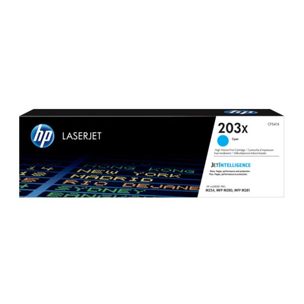 HP 203X High Capacity Cyan Toner Cartridge (CF541X)