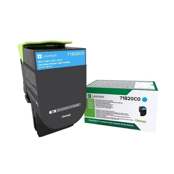 Lexmark 71B20C0 Cyan Return Program Toner Cartridge