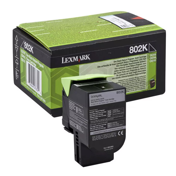 Lexmark 802k Black Toner Cartridge 