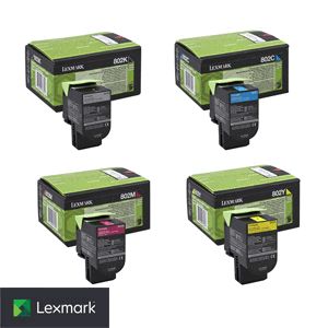 Lexmark 80C20 Toner Value Pack (B/C/M/Y) 