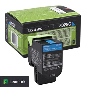 Lexmark 802SC Cyan Toner Cartridge 