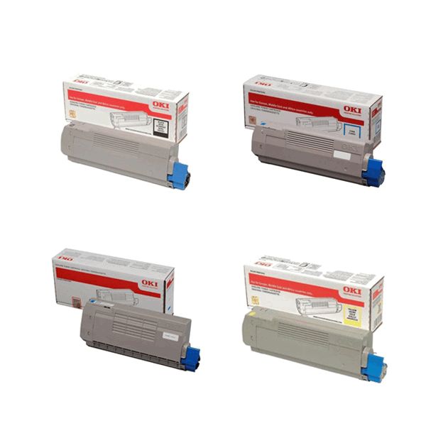 Oki 46443104 High Capacity Toner Value Pack (B/C/M/Y) 