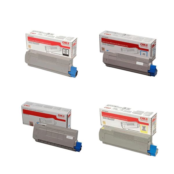 Oki 46490608 High Capacity Toner Value Pack (B/C/M/Y) 