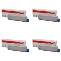 Oki B/C/M/Y Toner Value Pack (OKIC831PACK) 