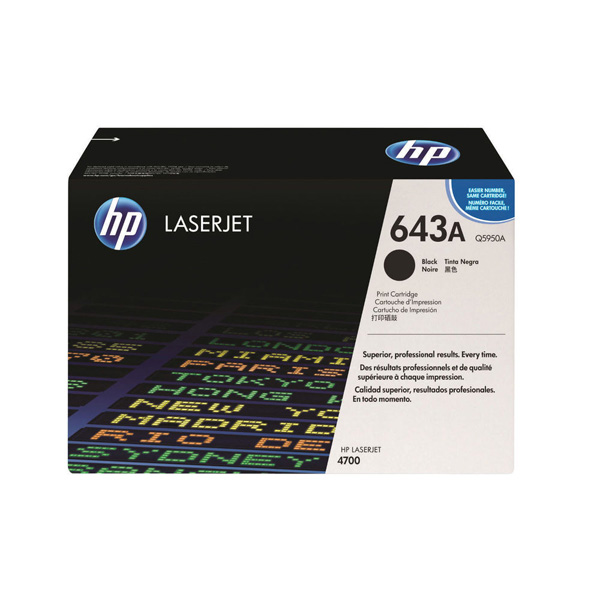 HP 643A Black Toner Cartridge (Q5950A) 