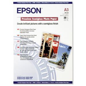 Epson (A3) Premium Semi-Gloss Photo Paper (20 Sheets) 251gsm (White)