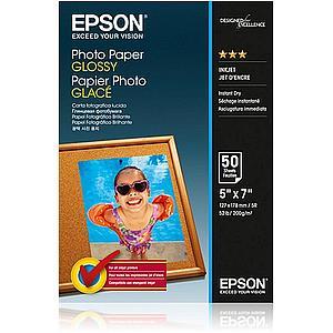 Epson (13 x 18 cm) Glossy Photo Paper 200g/m2 (50 Sheets) White