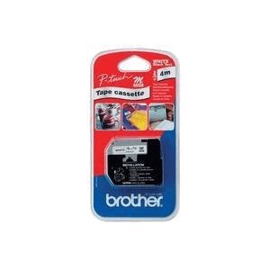Brother P-Touch MK221BZ 9mm Plastic Tape - Black on White