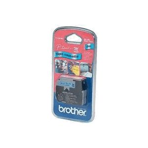 Brother P-Touch MK521BZ 9mm Plastic Tape - Black on Blue