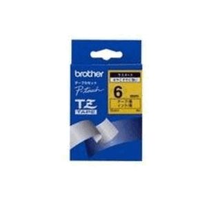 Brother P-Touch TZE611 6mm Gloss Tape - Black on Yellow