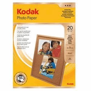 Kodak (A4) Gloss Photo Paper 165gsm - 1 x Pack of 20 Sheets (6.5 mil)