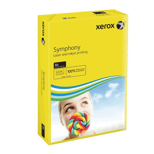 Xerox (A4) Symphony Strong Paper (500 Sheets) 80gsm (Dark Yellow)