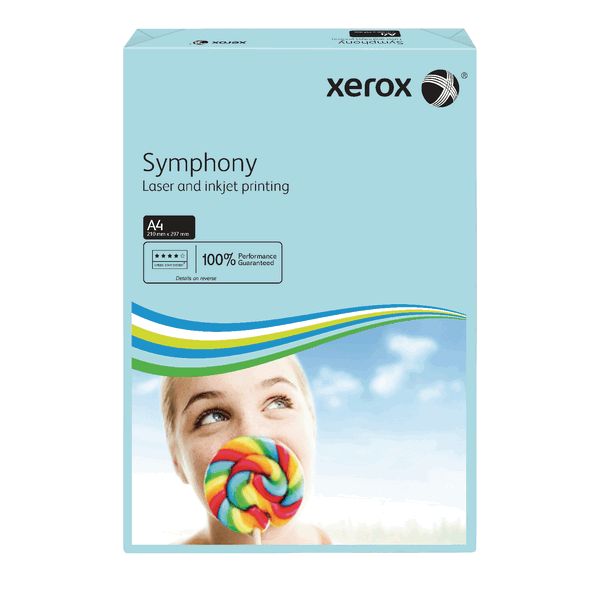 Xerox (A4) Symphony Paper (500 Sheets) 80gsm (Blue)